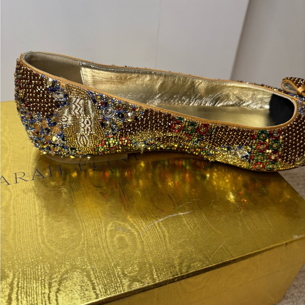 ****SOLD*** Sarah Flint The Woman in Gold Limited Edition Natalie Flats - Picture 9 of 16
